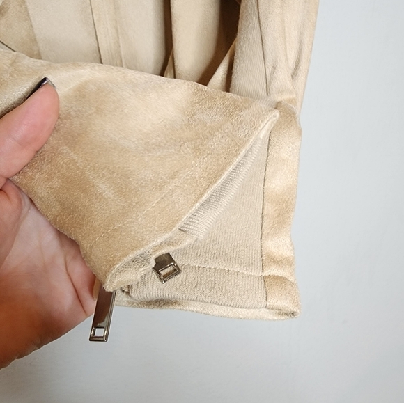 Carmen faux suede waterfall open front cardigan jacket - Picture 16 of 17